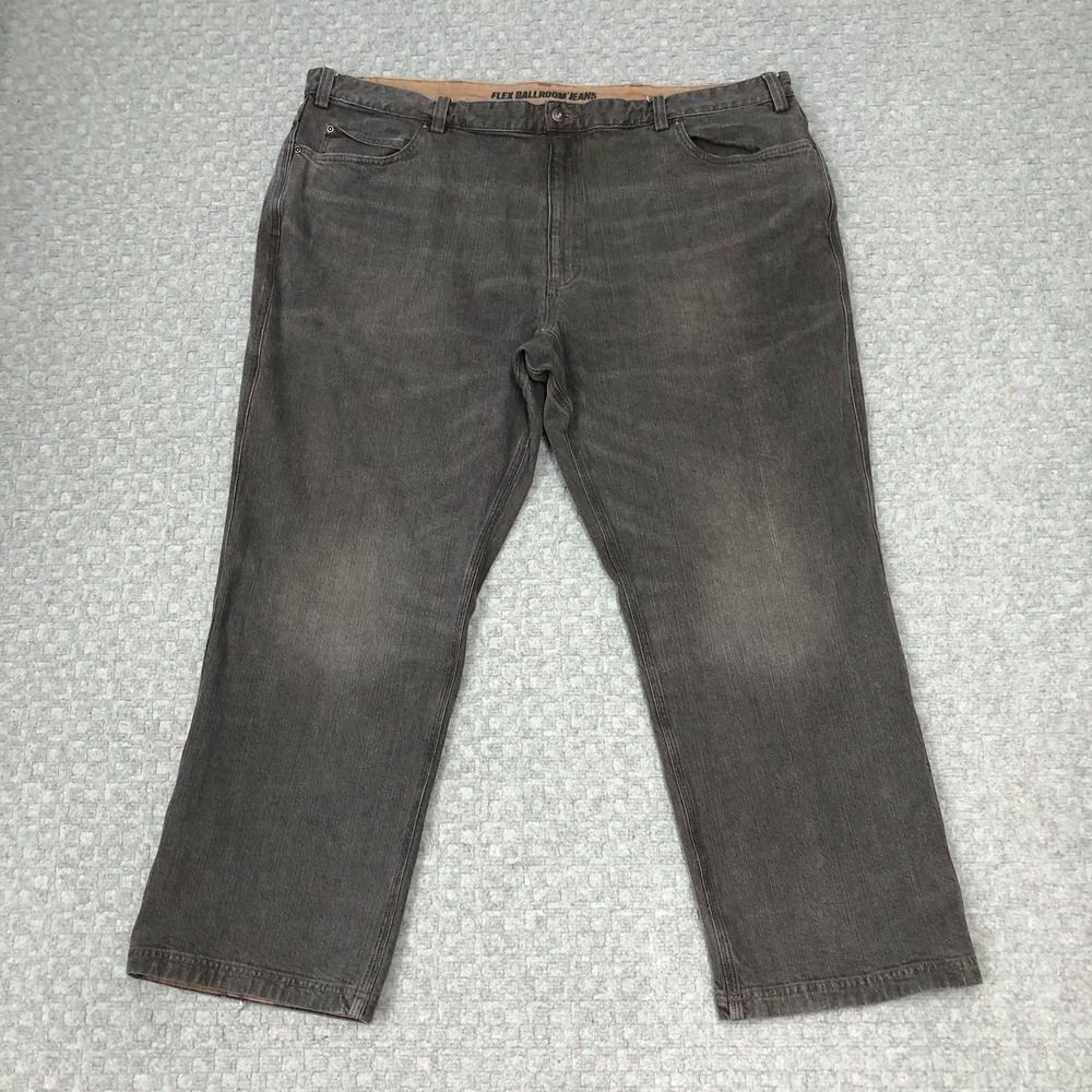 Duluth Trading Co Jeans Mens 48x30 Gray Flex Ballroom Relaxed Fit Stretch Denim